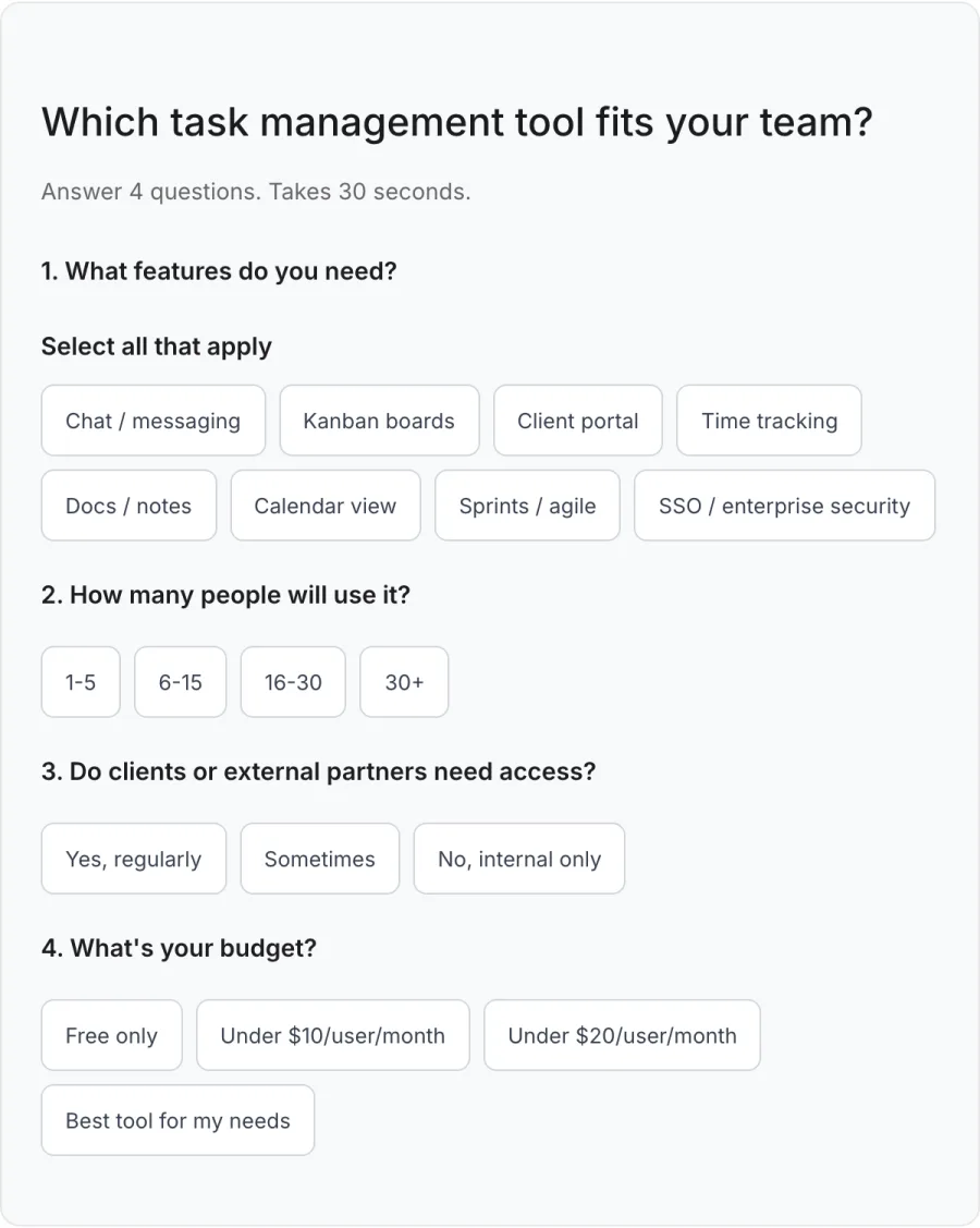 The task management recommender on Rock's blog